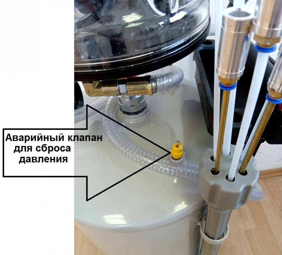 Маслоборник 80л. Воронка+предкамера+6 щупов, ES-2097